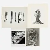 Herbert Matter, Four Photographs of Alberto Giacometti's Works, gelatin silver print