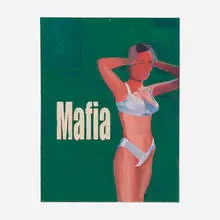 Eberhard Havekost, Untitled (Mafia), 1995, mixed media on paper mounted to board