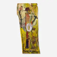 Untitled by Purvis Young, oil on found panel, sold Dec 2022