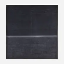 Troy Brauntuch, Untitled (Tennis Court), 1992, conté crayon on cotton