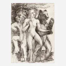 Ann O'Connor, The Dance, charcoal and watercolor on paper