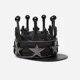 Rashaad Newsome, Fitted Crown, 2011, 59Fifty hat, leather, chain, jewelry