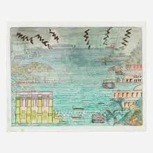Peter Minchell, The Flood, watercolor, acrylic, graphite and ink on paper