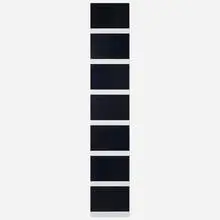 Peter Wegner, 7 Blacks, 2001, oil on MDF