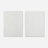 Karina Wisniewska, Into Silence I; Into Silence II (two works from the Hommage à John Cage series), 2006, acrylic and quartz sand on canvas