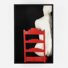 George Segal, Girl in a Chair, 1970, wood, enamel and plaster assemblage