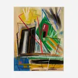 Joseph Meierhans, Abstract Composition, mixed media on paper