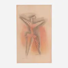 Untitled by Man Ray, 1940, watercolor and graphite on paper, sold Dec 2022