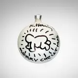 Keith Haring, Signed Christmas ball with drawing, 1986, marker on glass Christmas ornament