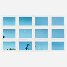 John Baldessari, Throwing Three Balls in the Air to Get a Straight Line (Best of Thirty-Six Attempts), 1973, offset lithograph on paper