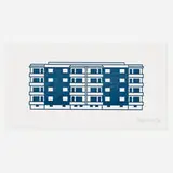 Apartment 4 by Julian Opie, 2021, woodcut, sold Dec 2022