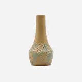 Vase with stylized trees by Elizabeth and Hannah Overbeck for Overbeck Pottery, sold Jun 2023