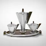 Manning Bowman & Co., Art Deco four-piece coffee service with tray