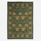 Low pile carpet by William Morris, hand-knotted wool, sold Mar 2023