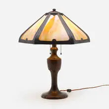 Table lamp by Handel, sold Mar 2023