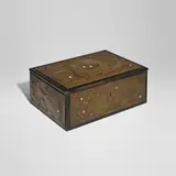 Alfred-Louis-Achille Daguet, Large Art Nouveau lidded box with underwater scene