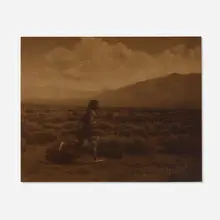 Carl Everton Moon, The Runner, gelatin silver print on original layered mount