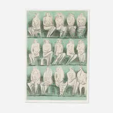 Untitled (seated figures) by Henry Moore, 1957, lithograph on paper, sold Jan 2017