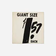 Andy Warhol, $ 1.57 Giant Size, 1963, screenprint on coated record cover stock album cover, vinyl