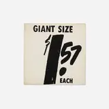 Andy Warhol, $ 1.57 Giant Size, 1963, screenprint on coated record cover stock album cover, vinyl