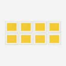 Eight Variations for Heiner Friedrich Gallery by Fred Sandback, 1971-1973, screenprint on paper, sold Jan 2017