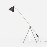 H. Fillekes, Magneto lamp, 1954, enameled steel, chrome-plated brass, chrome-plated steel, rubber, brass