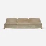 Giovanni Offredi, Vela Bassa sofa, c. 1965, suede, stainless steel