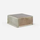 Giovanni Offredi, Vela Bassa coffee table, c. 1965, suede, mirrored glass