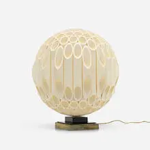 Rougier, table lamp, c. 1975, pvc, acrylic, chrome-plated brass