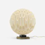 Rougier, table lamp, c. 1975, pvc, acrylic, chrome-plated brass