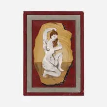 Pietra Dura panel by Richard Blow, 1957, hand-cut hardstone inlay, sold Jan 2017