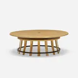 Edward Wormley, Toad Stool table, model 618T, c. 1967, ash, enameled steel, brass