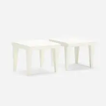 Bubble Club tables, pair by Philippe Starck, 2001, injection molded plastic, sold Jan 2017