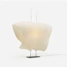 Samurai table lamp by Ingo Maurer, 1998, paper, enameled steel, silicon, sold Jan 2017