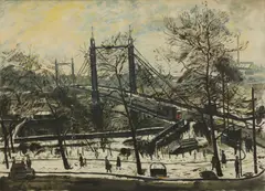 Carel, Untitled, CAREL WEIGHT (1908-1997) 'Albert Bridge' lithograph