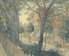 William Ratcliffe, Untitled, Hampstead ink and watercolour 37.5 x 46.5cm