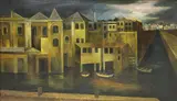 Frank Bateson, Untitled, oil on board 42 x 71cm .