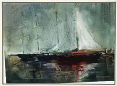 Murky Dawn by Catherine Tharp Altvater, watercolor on paper, offered Mar 2025