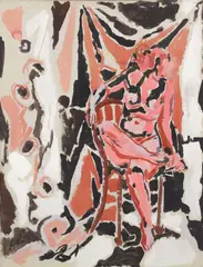 Seated Nude by Roger William Anliker, gouache, offered Mar 2025