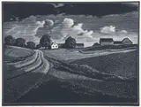 Asa Cheffetz, Midsummer Vermont, 1936, wood, engraving on paper