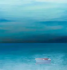Daniel Joshua Goldstein, Lonely Boat, 1988, mixed media with collage