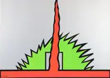Nicholas Krushenick, Mount Cadillac, 1980, color, silkscreen