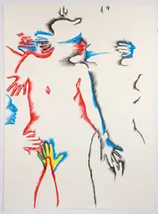Marisol Escobar, (French/Venezuelan, 1930-2016), Untitled, No. 3 (from series Untitled Suite No. 6), 1978, lithograph printed in four colors