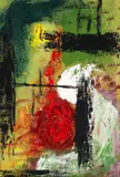 M. E. Phillips, Untitled Mid Century Modern Abstract, 1946-, 1956, mixed media on artist's board