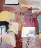 Ron Romano, Untitled Abstract, Date: 1980's, Medium:, acrylic on canvas, Dimensions: