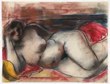 Reclining Nude by Virgil D. Cantini, pastel and chalk, offered Mar 2025