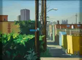 Ron Donoughe, Pittsburgh Alleyway, 2007, oil on board
