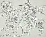 Henry Koerner, Children Playing, Austria