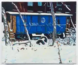 Kevin Kutz, Abandoned Railroad Car, oil on canvas