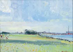 Geoffrey Chatten, On the Links, Gorleston, UK, undated, oil on board